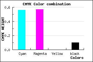 #6564E6 color CMYK mixer