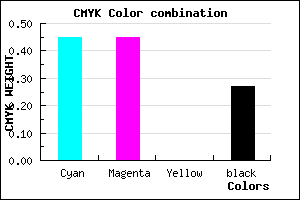 #6565B9 color CMYK mixer