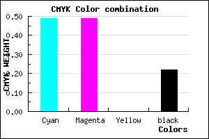 #6565C7 color CMYK mixer