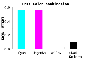 #6565E5 color CMYK mixer