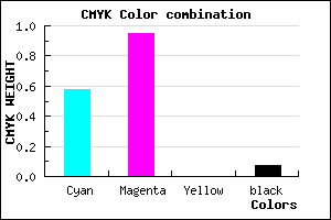 #650CEE color CMYK mixer