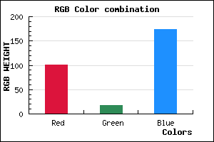 rgb background color #6512AE mixer