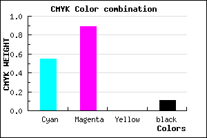 #6518E2 color CMYK mixer