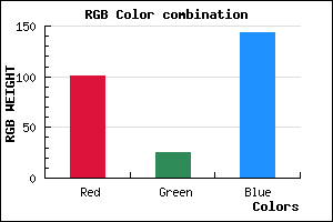 rgb background color #65198F mixer