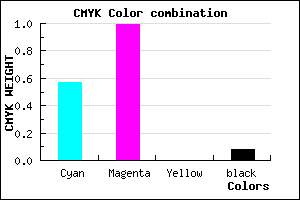 #6503EB color CMYK mixer