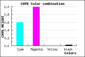 #6503FA color CMYK mixer