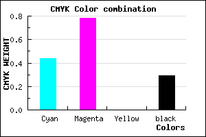 #6528B4 color CMYK mixer