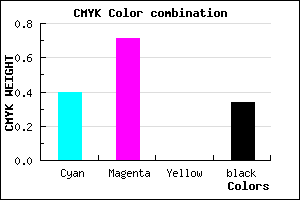 #6530A8 color CMYK mixer