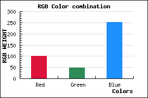 rgb background color #6530FC mixer