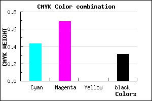 #6537B1 color CMYK mixer