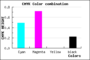 #6537C7 color CMYK mixer