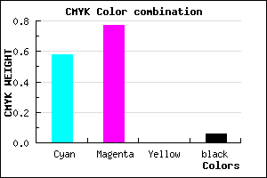 #6537F0 color CMYK mixer