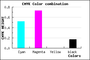 #6539D3 color CMYK mixer