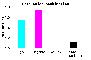 #653DE1 color CMYK mixer