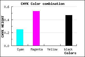 #653F87 color CMYK mixer