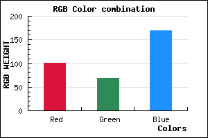 rgb background color #6544AA mixer
