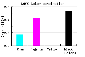#654579 color CMYK mixer