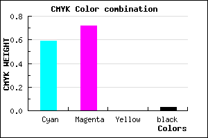 #6546F8 color CMYK mixer