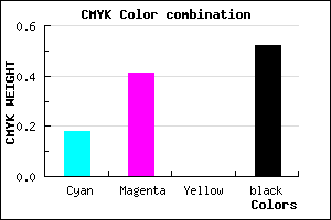 #65487B color CMYK mixer