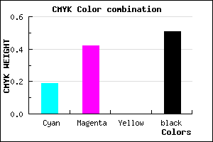 #65487D color CMYK mixer