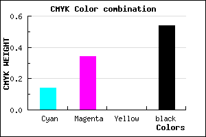 #654D75 color CMYK mixer
