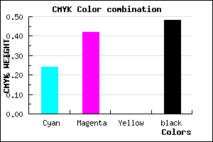 #654D85 color CMYK mixer