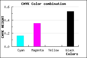 #654E78 color CMYK mixer