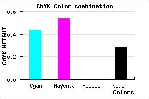 #6553B5 color CMYK mixer