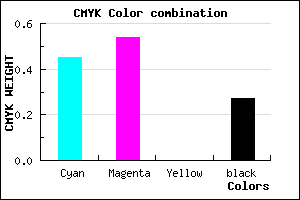 #6555B9 color CMYK mixer