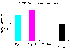 #6557B7 color CMYK mixer