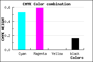 #6557D5 color CMYK mixer