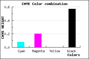 #65586E color CMYK mixer