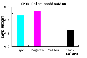 #6558C0 color CMYK mixer