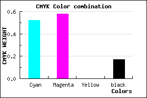 #6558D4 color CMYK mixer