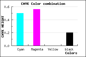 #6559CB color CMYK mixer