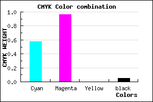 #6509F1 color CMYK mixer