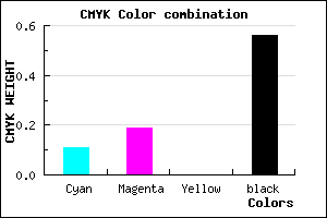 #655B71 color CMYK mixer
