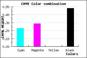 #655E84 color CMYK mixer