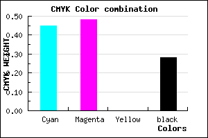 #6560B8 color CMYK mixer