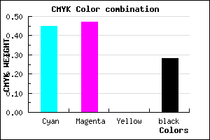 #6561B7 color CMYK mixer