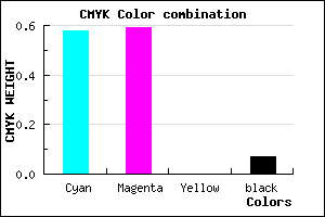 #6562EE color CMYK mixer