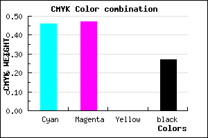 #6563BB color CMYK mixer