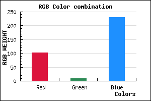 rgb background color #660AE6 mixer