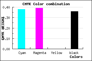 #6664A4 color CMYK mixer