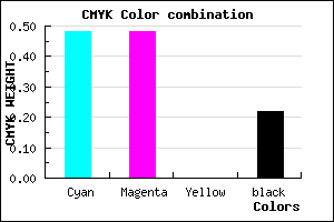 #6666C6 color CMYK mixer