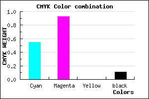 #6610E4 color CMYK mixer