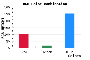 rgb background color #6612FB mixer