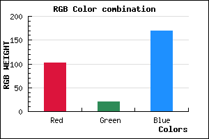 rgb background color #6614AA mixer