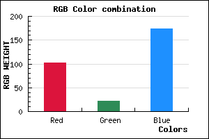 rgb background color #6616AE mixer