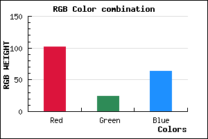 rgb background color #66183F mixer